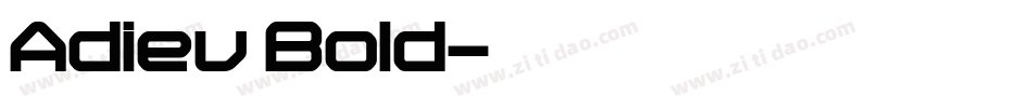 Adieu Bold字体转换